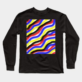 brush coloring pattern Long Sleeve T-Shirt